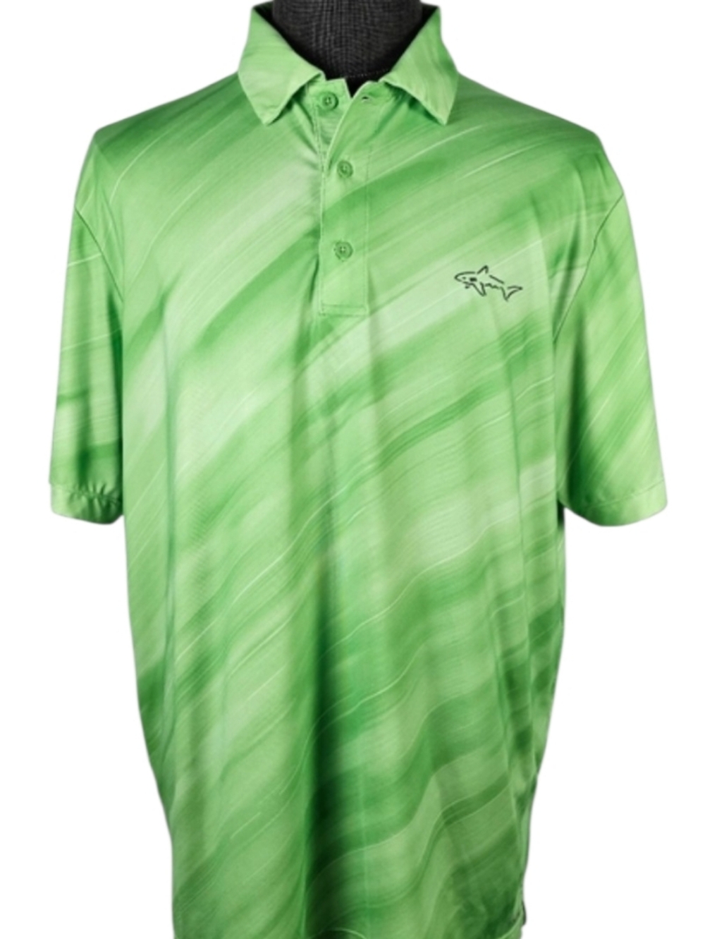 Greg Norman For Tasso Elba Green Men's Poly Blend Polo Size L